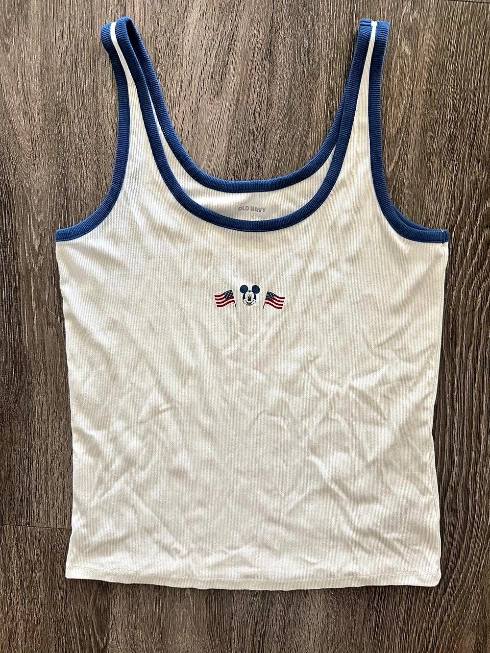 Old Navy x Disney Mickey Mouse Snug Flag Tank Top